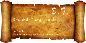 Draskóczy Teréz névjegykártya